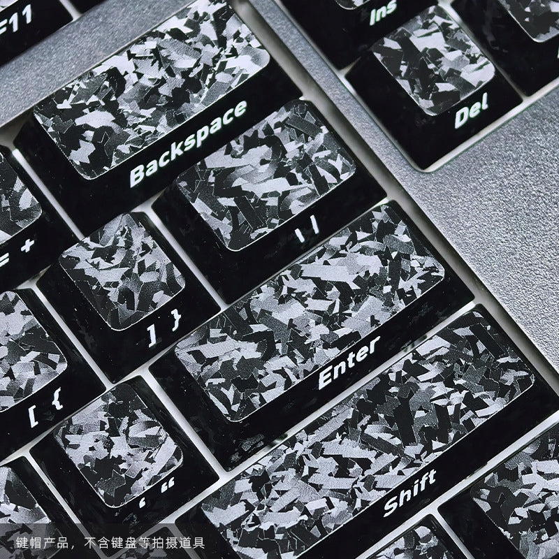 Carbon Fiber Texture Cherry Keycaps