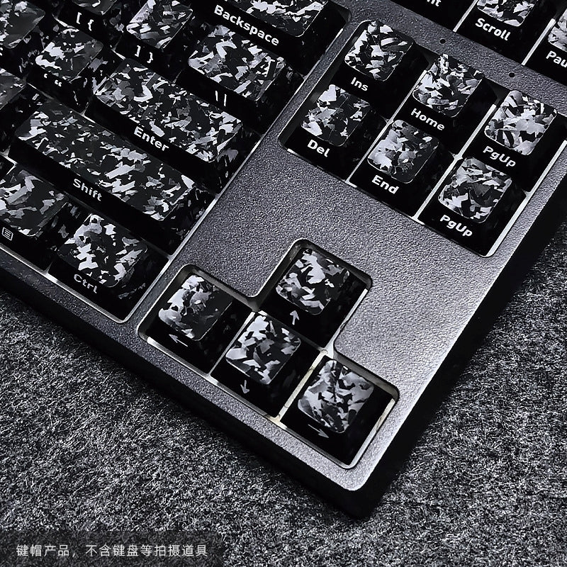 Carbon Fiber Texture Cherry Keycaps