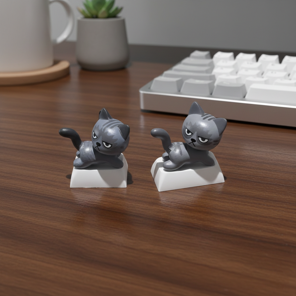 Monday Morning Felines Artisan Keycaps