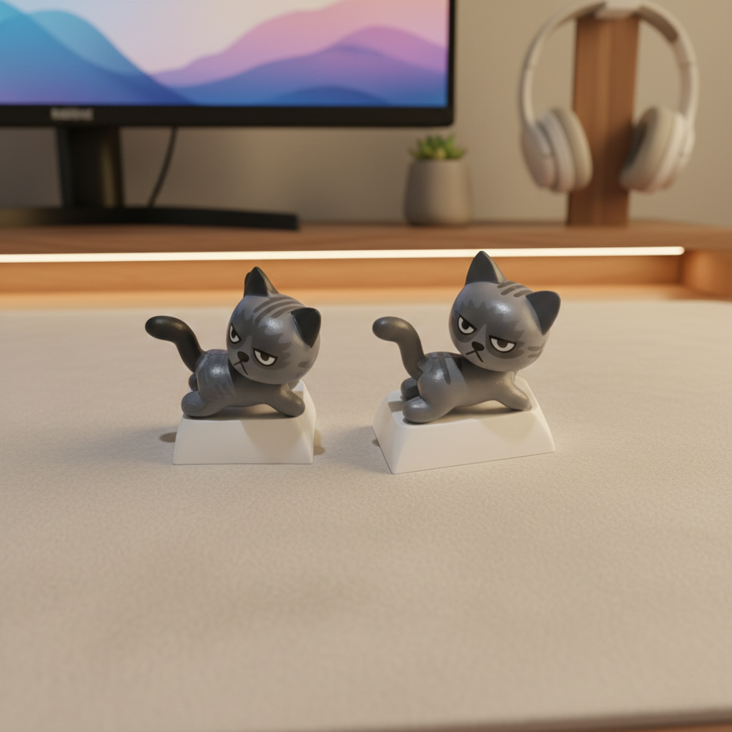 Monday Morning Felines Artisan Keycaps