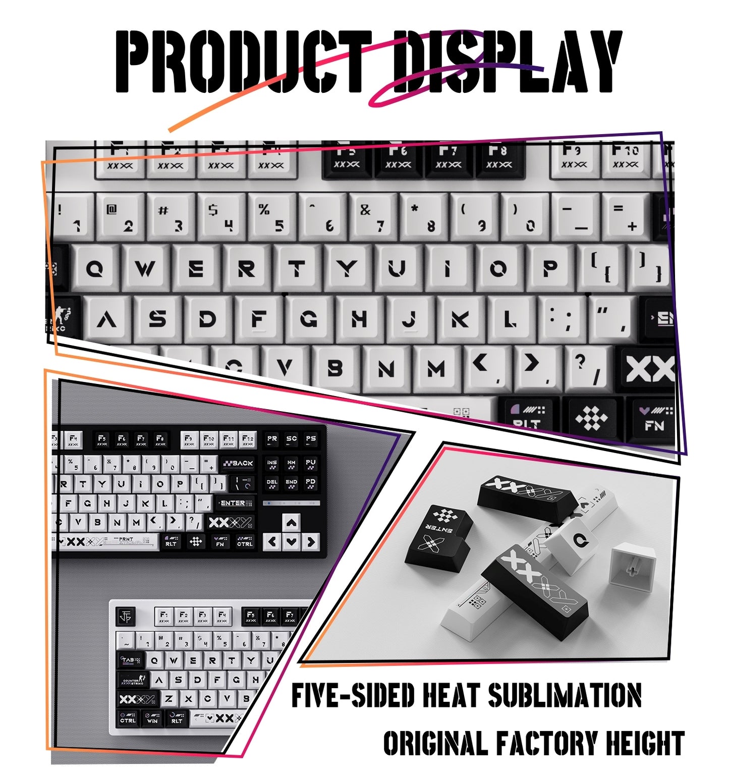 Counter Strike Printstream Decal Collection Cherry PBT Keycaps