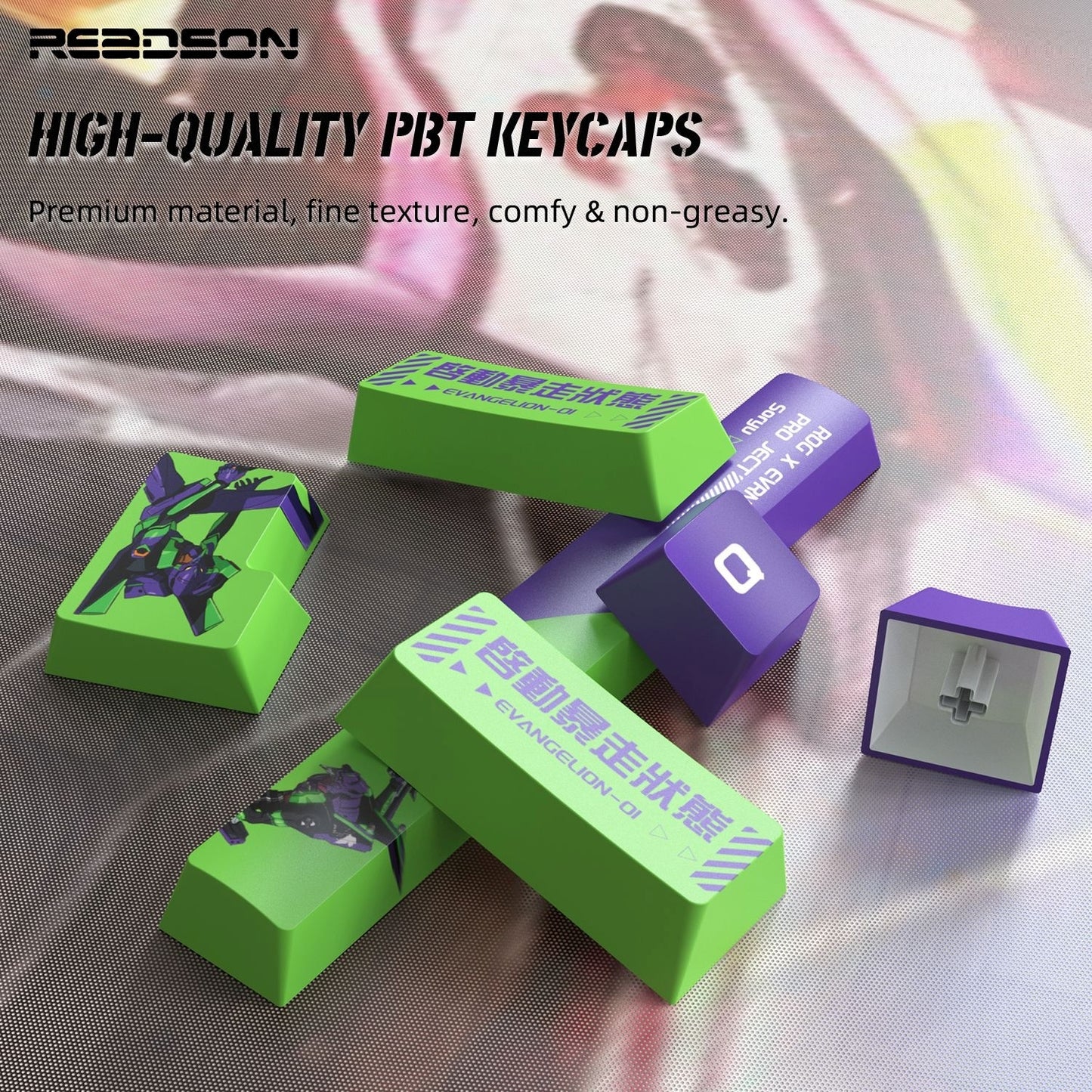 Unit 01 Theme Cherry PBT Keycaps