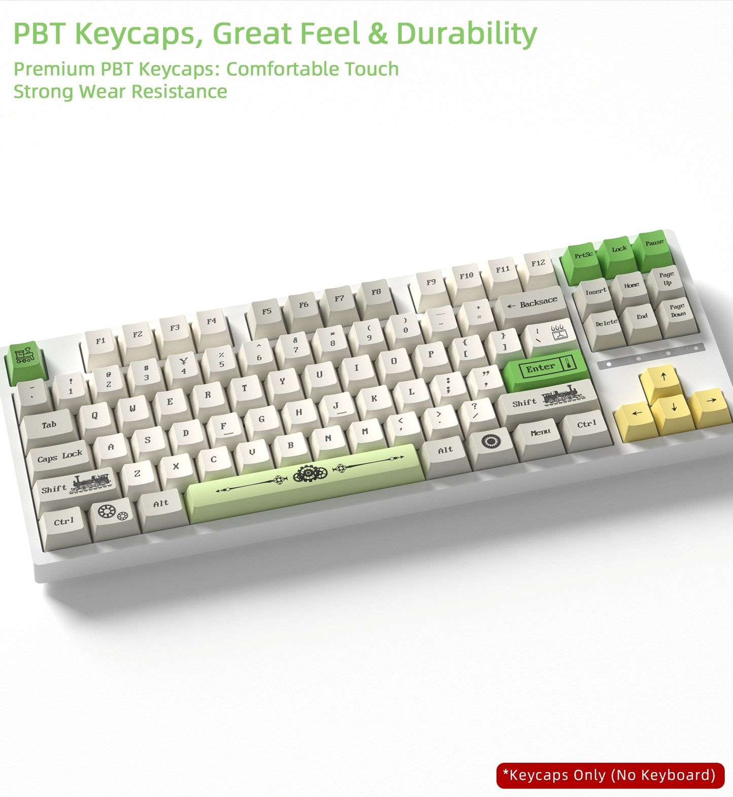 Green Switch Steampunk Cherry PBT Keycaps