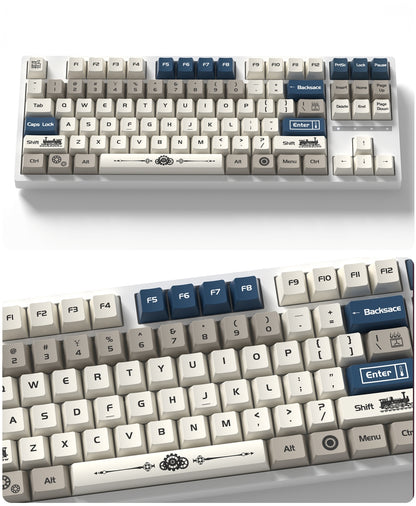 Blue Switch Steampunk Cherry PBT Keycaps