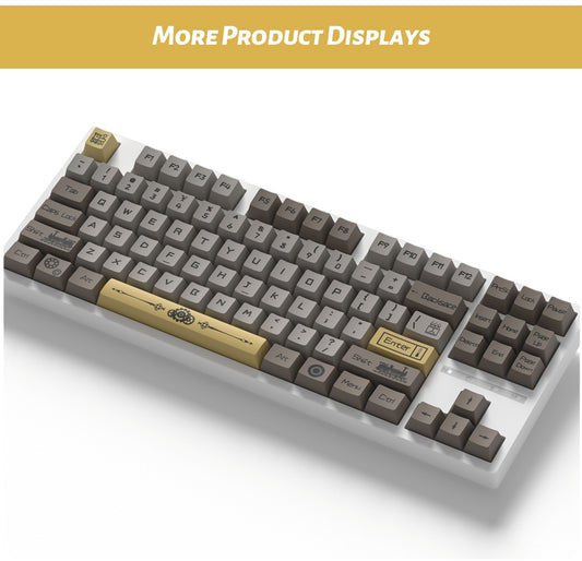 Gold Switch Steampunk Cherry PBT Keycaps