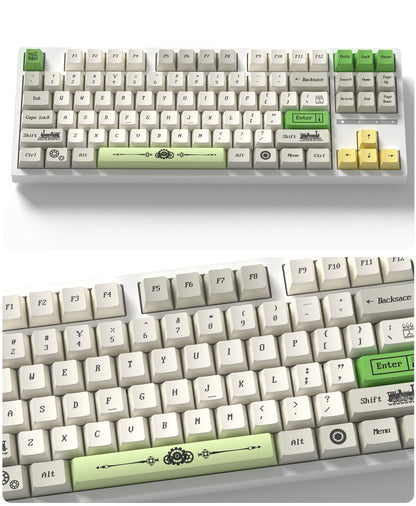 Green Switch Steampunk Cherry PBT Keycaps