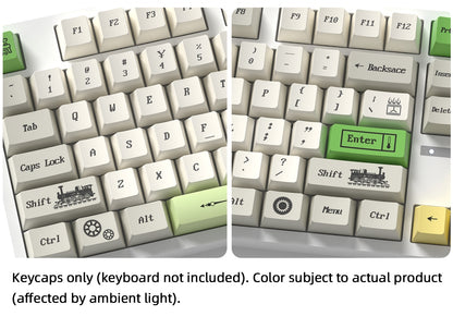 Green Switch Steampunk Cherry PBT Keycaps