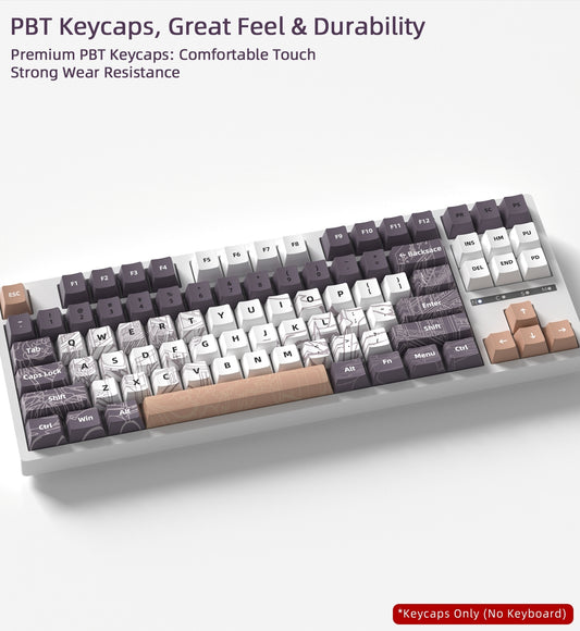 Purple Gray Opulent Cherry PBT Keycaps