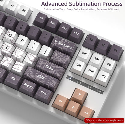 Purple Gray Opulent Cherry PBT Keycaps