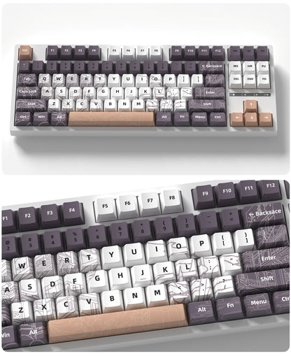Purple Gray Opulent Cherry PBT Keycaps