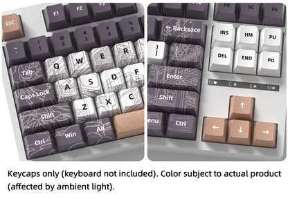 Purple Gray Opulent Cherry PBT Keycaps