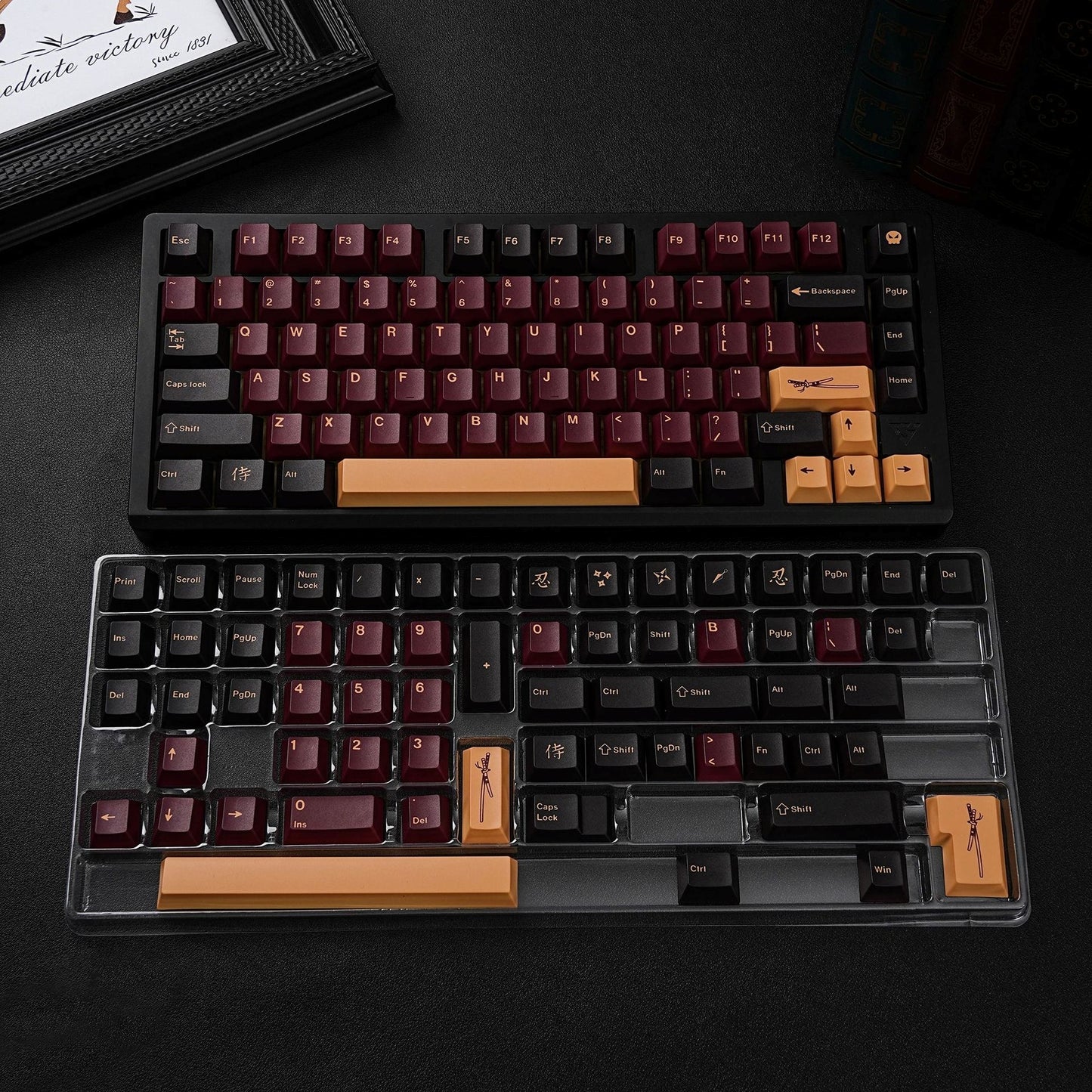 Red Samurai Inspired Cherry PBT Keycaps