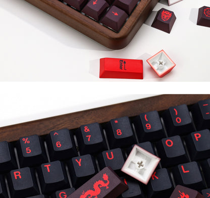 Red Dragon Cherry PBT Keycaps