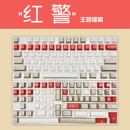 Red Alert Retro Cherry PBT Keycaps