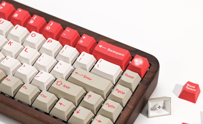 Retro Red Cherry PBT Keycaps