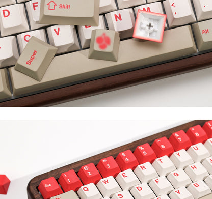 Retro Red Cherry PBT Keycaps