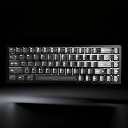 Crystal Black English Japanese Transparent Cherry Keycaps