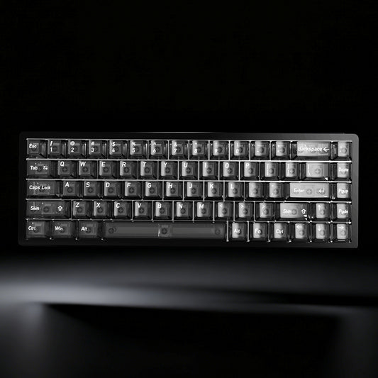 Crystal Black English Japanese Transparent Cherry Keycaps