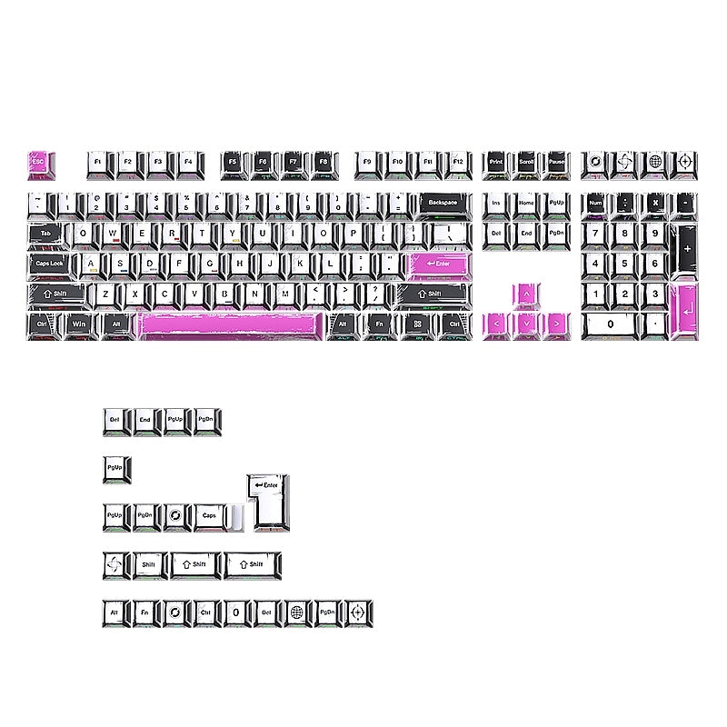 Comic Manga Purple Dual Legends Cherry Shinethrough Keycaps