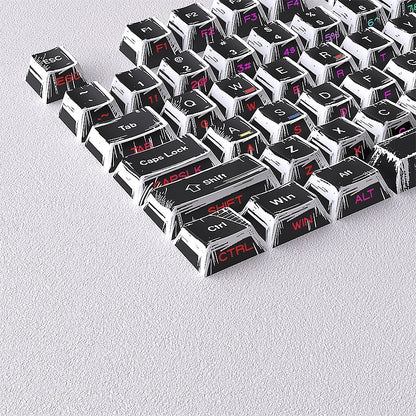 Comic Manga Black Dual Legends Shinethrough Keycaps