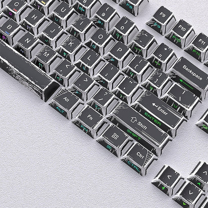Comic Manga Black Dual Legends Shinethrough Keycaps