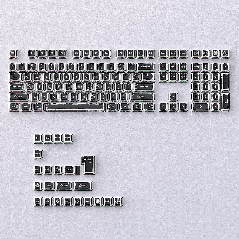 Comic Manga Black Dual Legends Shinethrough Keycaps