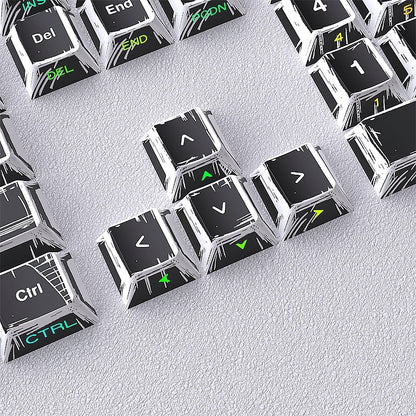 Comic Manga Black Dual Legends Shinethrough Keycaps