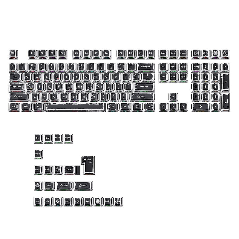 Comic Manga Black Dual Legends Shinethrough Keycaps