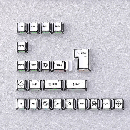 Comic Manga White Dual Legends Shinethrough Cherry Keycaps