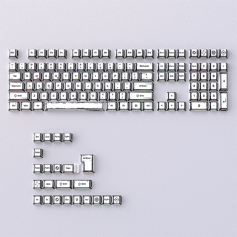 Comic Manga White Dual Legends Shinethrough Cherry Keycaps