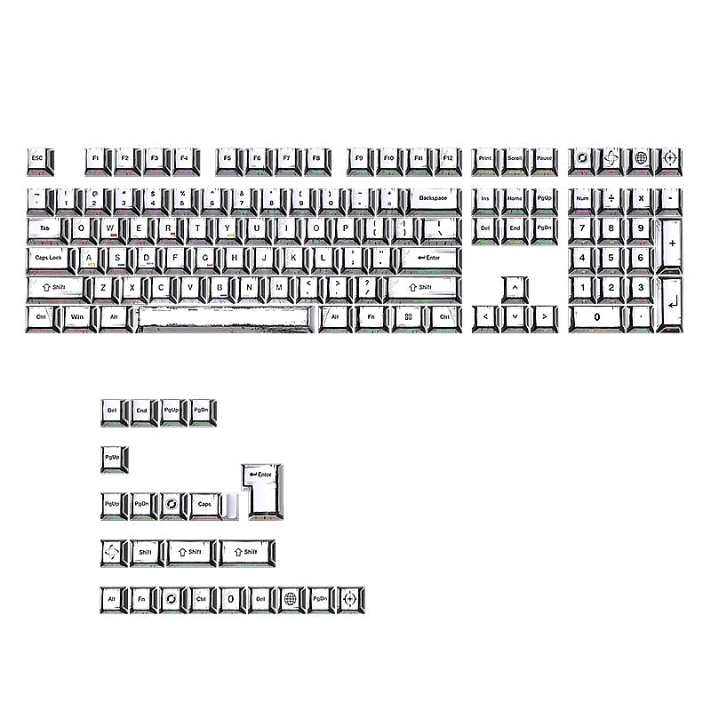 Comic Manga White Dual Legends Shinethrough Cherry Keycaps