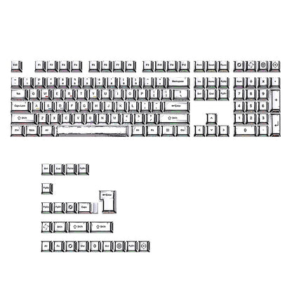 Comic Manga White Dual Legends Shinethrough Cherry Keycaps