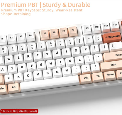 Caramel Warm Glow Cherry PBT Keycaps