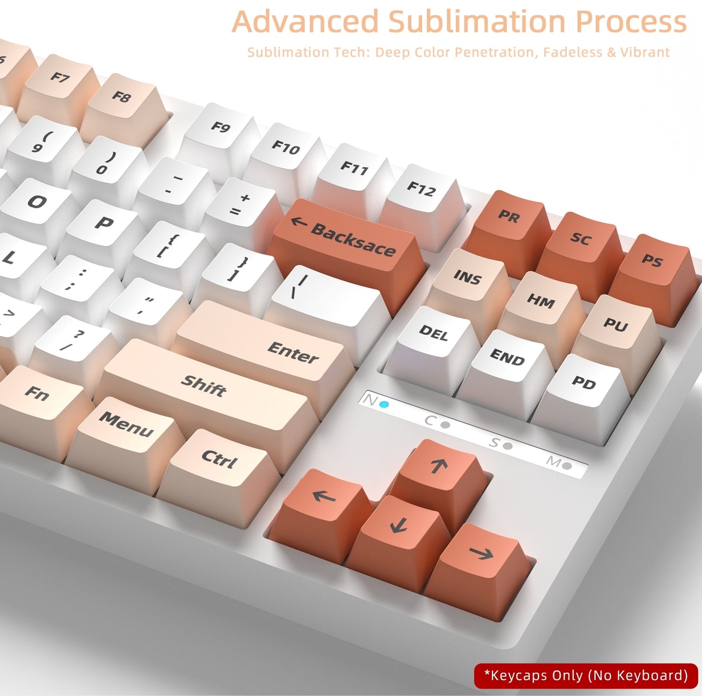 Caramel Warm Glow Cherry PBT Keycaps