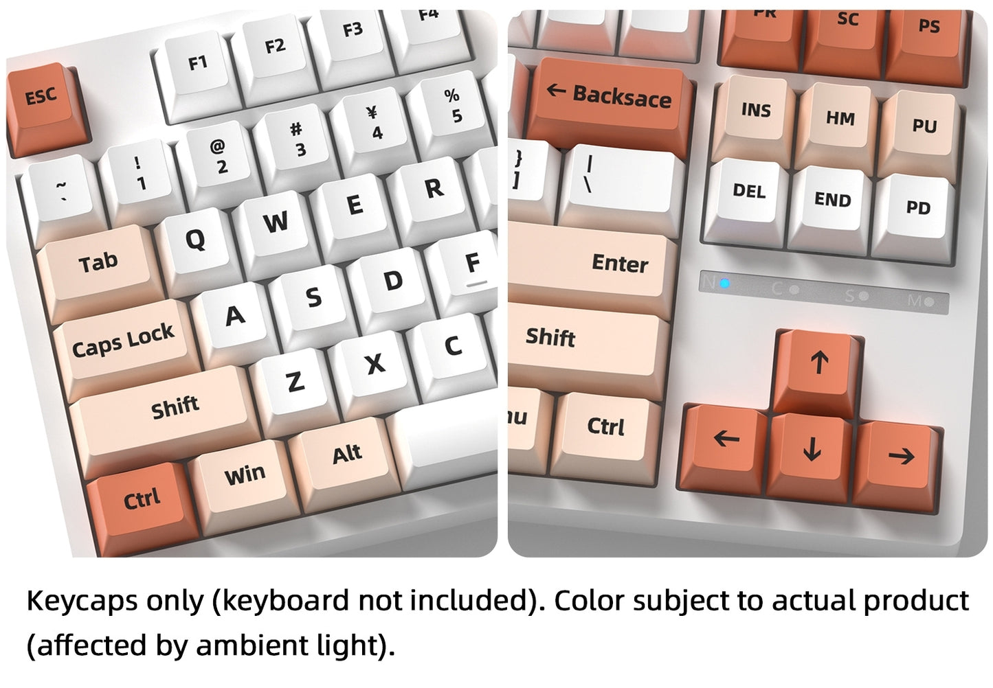 Caramel Warm Glow Cherry PBT Keycaps