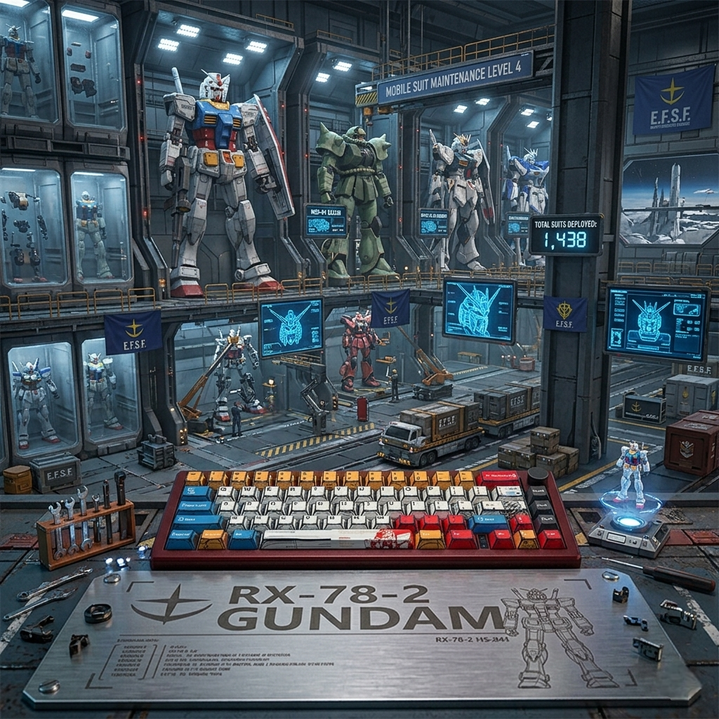 Comic Manga Gundam Cherry PBT Keycaps