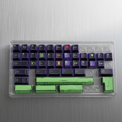 Unit 1 EVA Comic Manga Style Cherry PBT Extended Keycaps