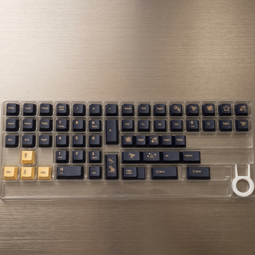 Stargazer Navy Blue Cherry PBT Keycaps
