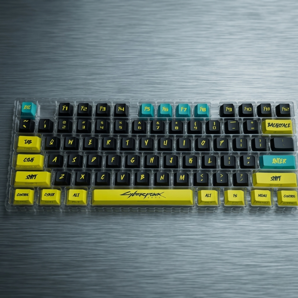 Cyberpunk Dual Legends Quality Side Backlit Cherry PBT Keycaps
