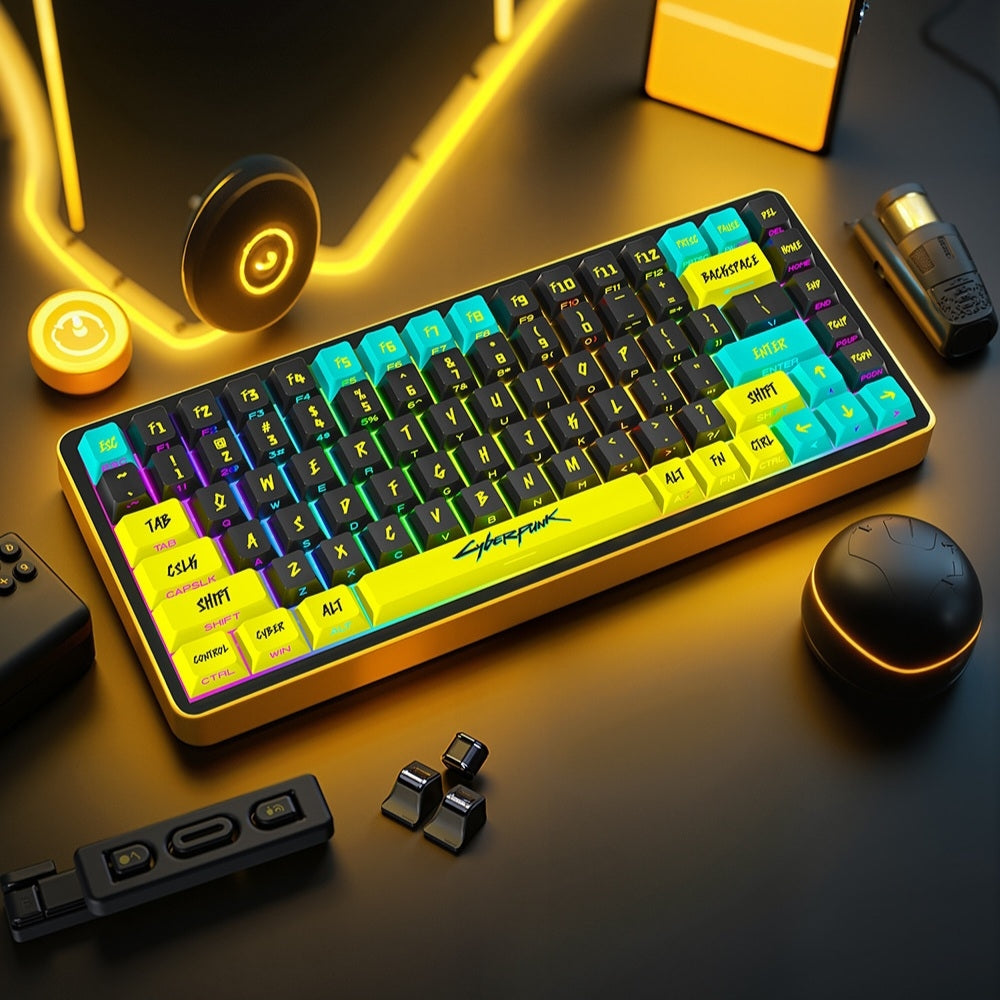 Cyberpunk Dual Legends Quality Side Backlit Cherry PBT Keycaps