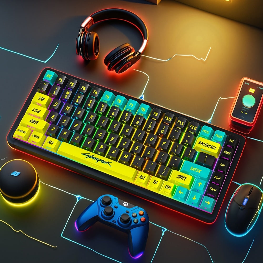 Cyberpunk Dual Legends Quality Side Backlit Cherry PBT Keycaps