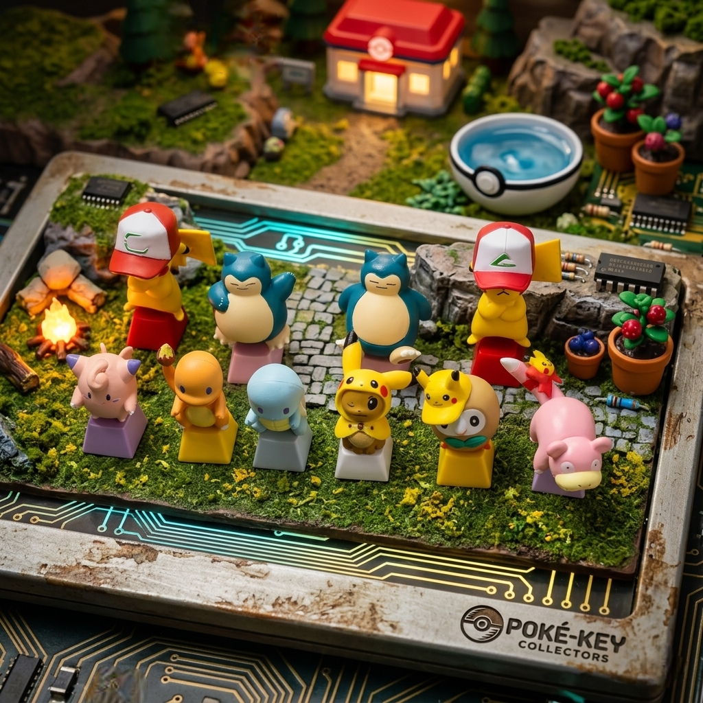 Pokemon Trainer Series Artisan Keycaps