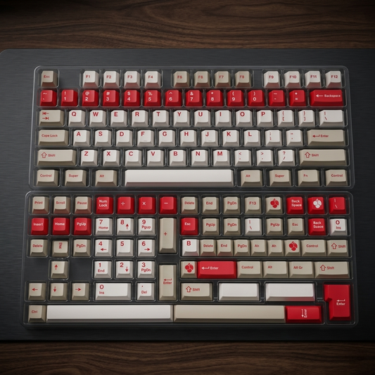 Retro Red Cherry PBT Keycaps