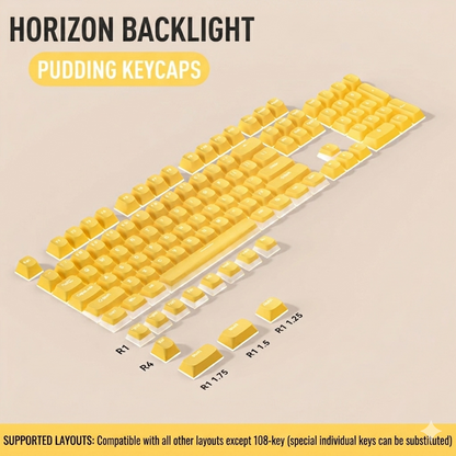 Horizon Pudding Top Backlit PBT Keycaps