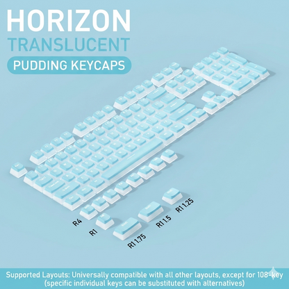 Horizon Pudding Top Backlit PBT Keycaps