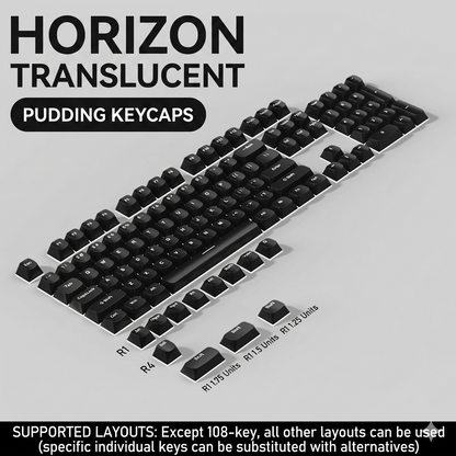 Horizon Pudding Top Backlit PBT Keycaps