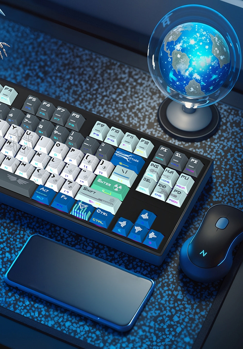 Nuclear Power Cherry Dual Legends Shinethrough Keycaps
