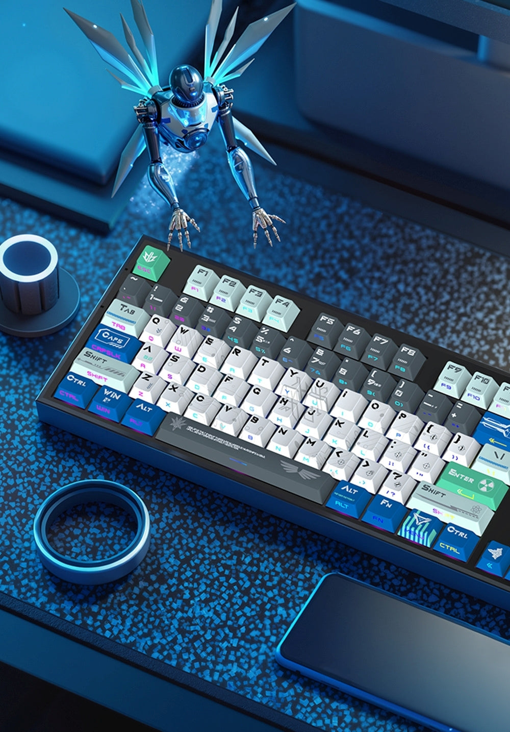 Nuclear Power Cherry Dual Legends Shinethrough Keycaps