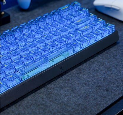 Red & Blue Samurai Transparent Cherry Keycaps