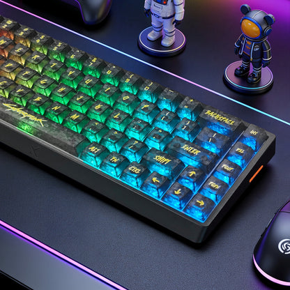 Cyberpunk Carbon / Transparent English Japanese Cherry Keycaps